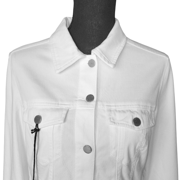 Liverpool NWT White Stretch Kolten Denim Long Sleeve Jacket Women's Size M - Picture 8 of 14